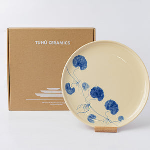 TUHU CERAMICS | 丸皿 ウエスタン 陶器 ハンドメイド "Rễ má mùa đông" 34