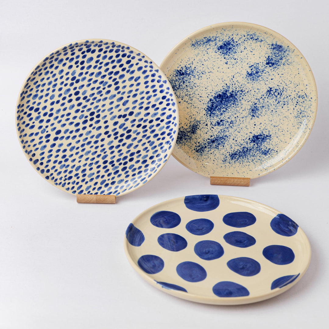 TUHU CERAMICS | 丸皿 ウエスタン 陶器 ハンドメイド"Sparkle night" 36