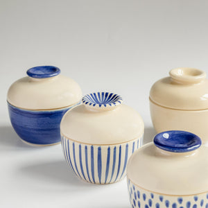 TUHU CERAMICS | 蓋付ボウル 陶器 手描き Plain 75