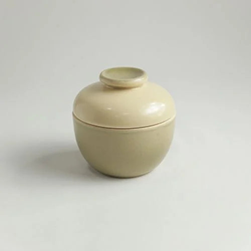 TUHU CERAMICS | 蓋付ボウル 陶器 手描き Solidgreen 70