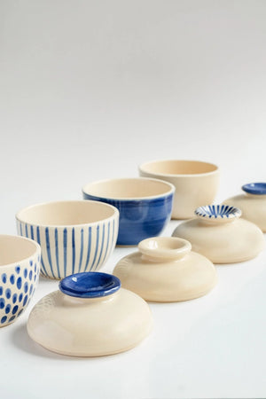 TUHU CERAMICS | 蓋付ボウル 陶器 手描き Y Thanh 71