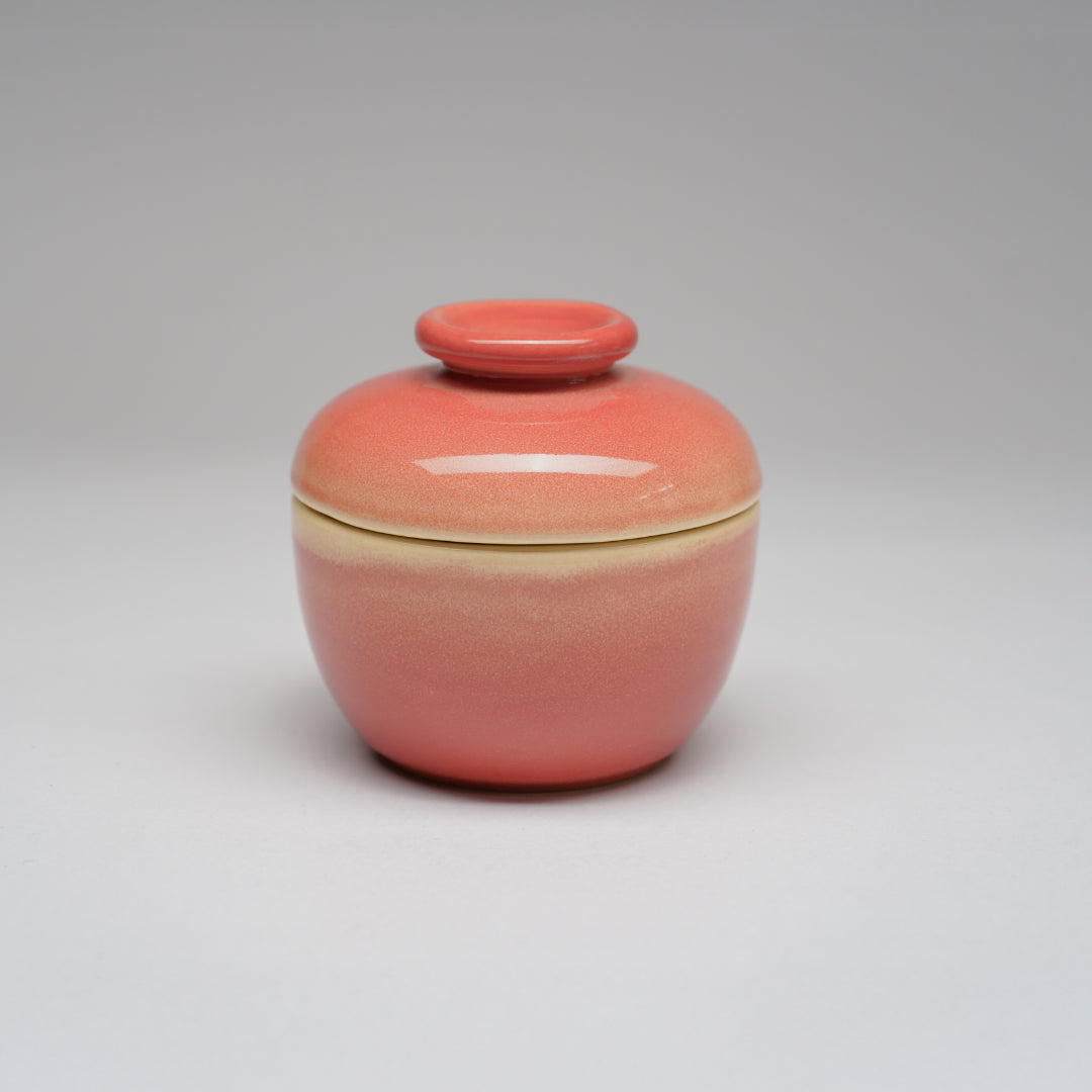 TUHU CERAMICS | 蓋付ボウル 陶器 手描き Solidred 69