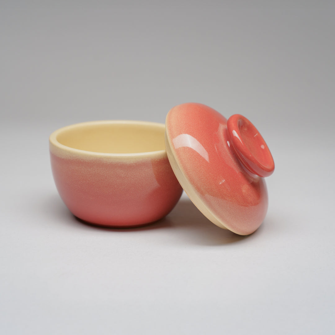 TUHU CERAMICS | 蓋付ボウル 陶器 手描き Solidred 69