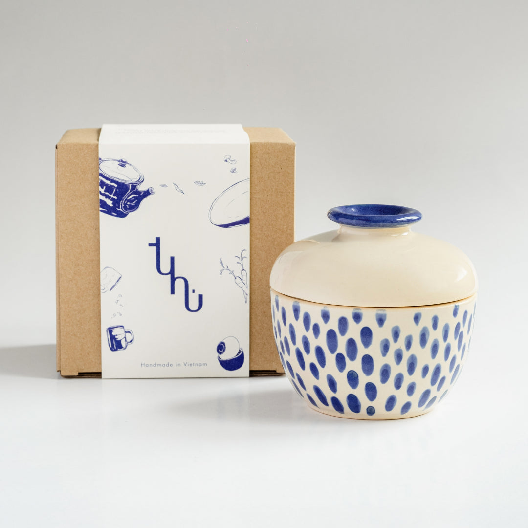 TUHU CERAMICS | 蓋付ボウル 陶器 手描き Y Thanh 71