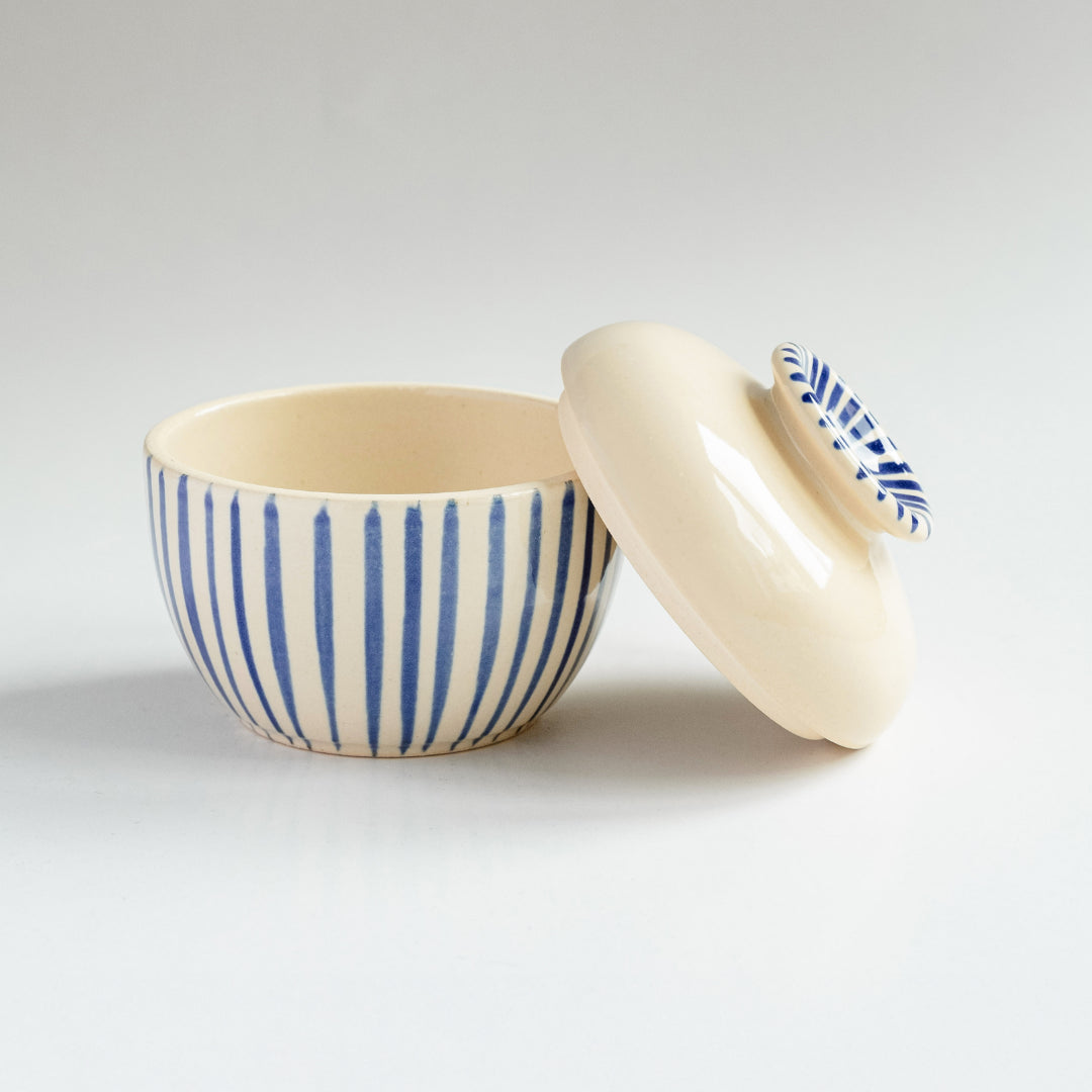 TUHU CERAMICS | 蓋付ボウル 陶器 手描き River of Ganga 74
